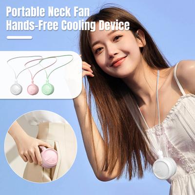 Hands-free závěsný ventilátor na krk 360stupňový nastavitelný 3rychlostní dobíjecí mini ventilátor na krk s nízkou hlučností