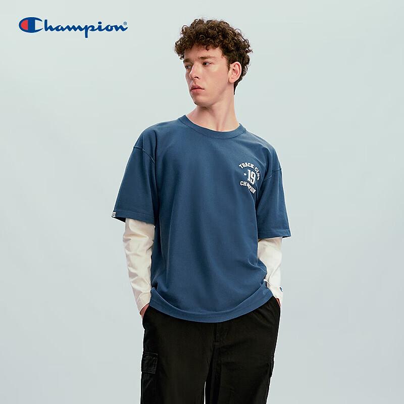 

Champion Men s 2026 Spring Faux Two-Piece Long-Sleeve T-Shirt M
