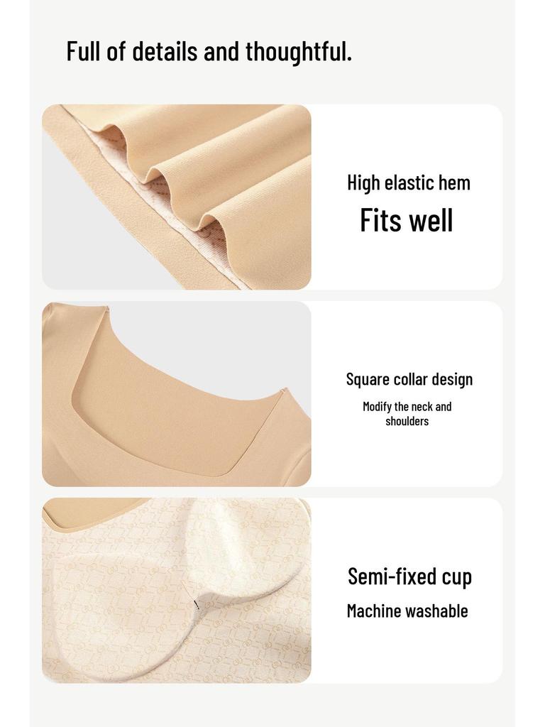 Zelfverwarmend, huidvriendelijk ondergoed met antistatische eigenschappen voor herfst en winter; voorzien van ingebouwde bh-pads.