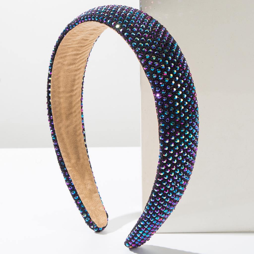 New Wide Brim Diamond-Laid Hairband Full Diamond Shiny Trendy Party Headband Simple All-Match Hair Accessories