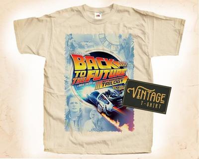 Back To the Future V3 T-Shirt Vintage Natural Color Men's T-Shirt DTG Digital Print SIZES S M L XL 2XL 3XL 4XL 5XL
