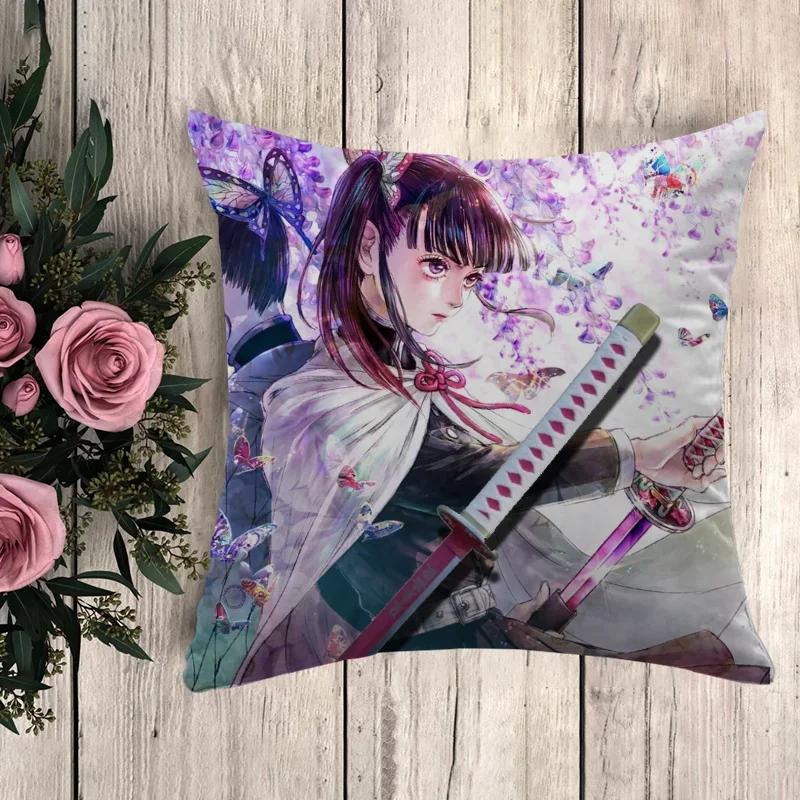 Pillow Demon Slayer Decorative Pillows for Sofa Pillowcase Decor  Cushion Cover X Car Decoration Pillowcases  Fall