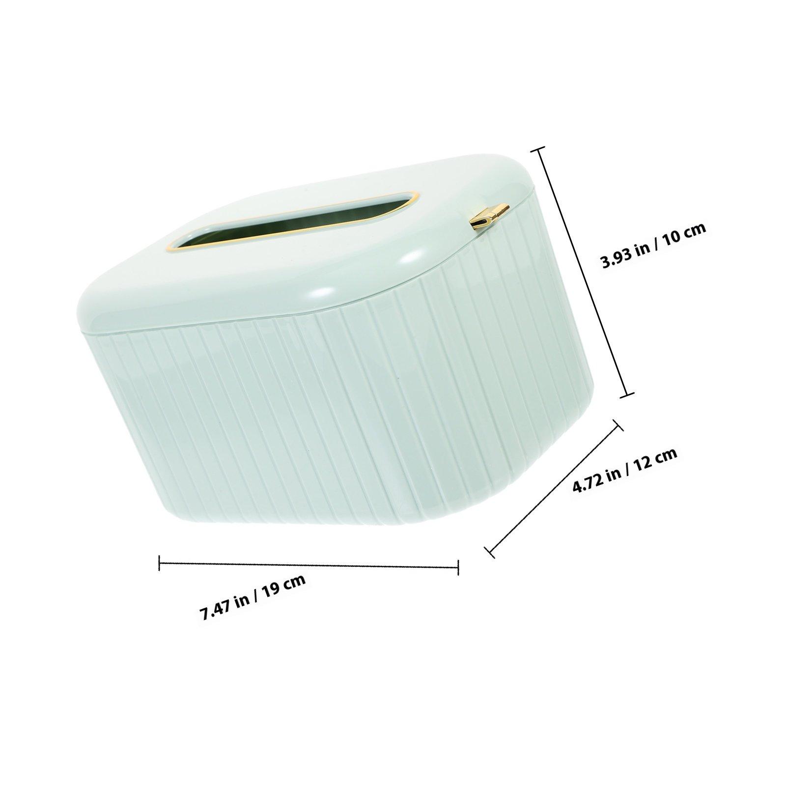 Stylish Rectangular Tissue Box Cover Plastic Tissue Holder for Desktop Living Room Bedroom Office Household Napkin Storage Box