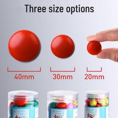 Colorful Round Magnetic Push Pins - Strong Ferrite Magnets for Whiteboard & Blackboard