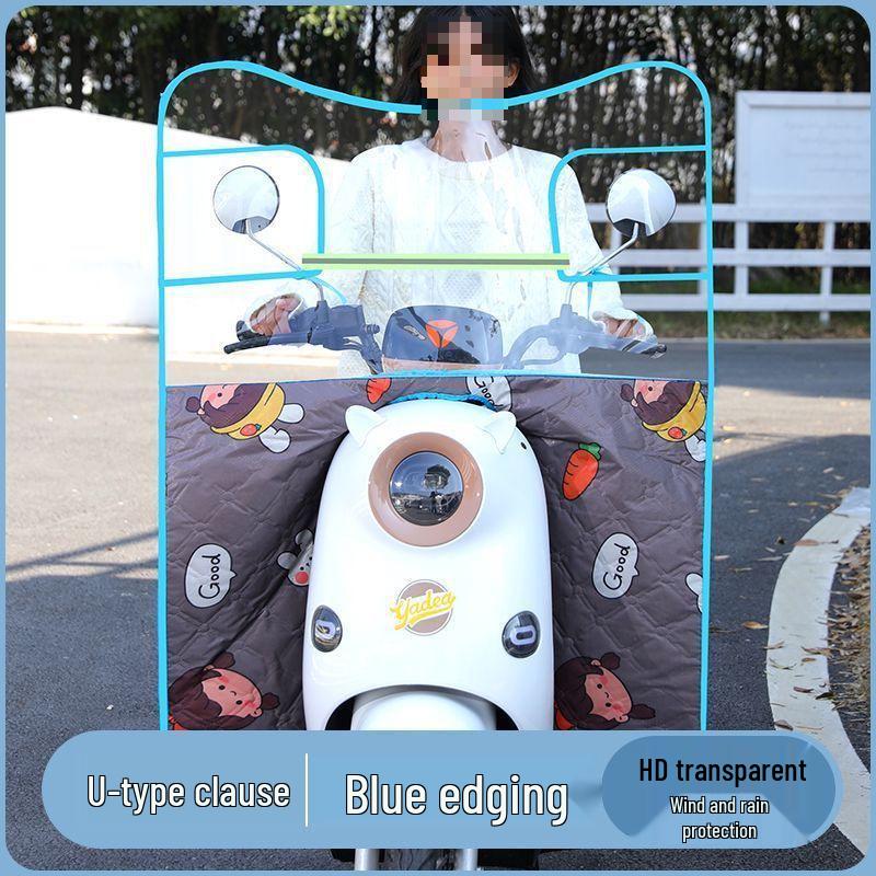 Universelles winddichtes, winterfestes, regendichtes Elektrofahrrad mit Handytasche für alle Jahreszeiten - Kältefestes Eltern-Kind-Liefermodell