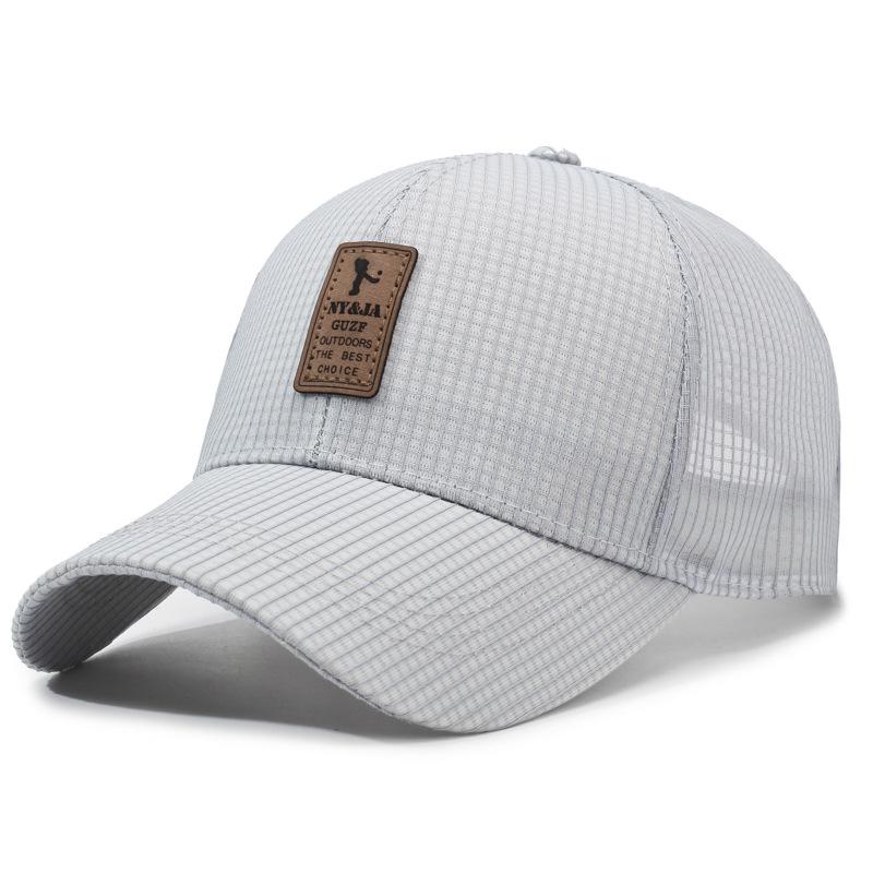 

Hat Men s Spring Summer Baseball Cap Outdoor Sunscreen Fishing Cap Breathable Sports Cap світло-сірий колір