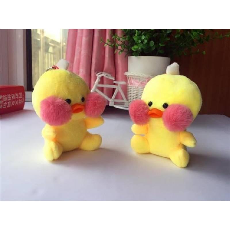 Adorable Hyaluronic Acid Duck Plush Toy Cute Mini Yellow Duck Bag Charm