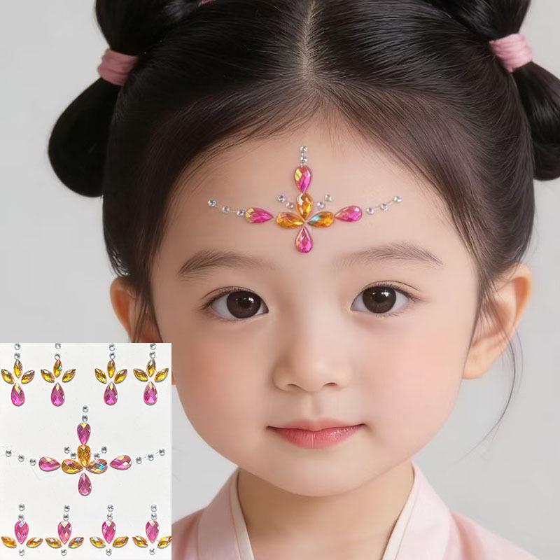 Kids' Rhinestone Eye and Brow Stickers for Makeup and Performances