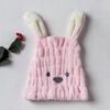 Turban towel cap FOR drying hair microfiber TEDDY BEAR universal (blue)