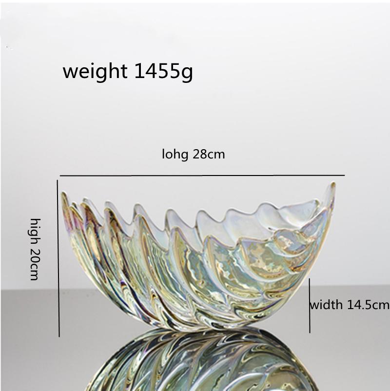 

Европейская тарелка для фруктов в форме листа, украшение для кофейного столика в гостиной, домашний поднос для хранения, хрустальное стекло, тарелка для сухофруктов, фруктовая чаша для закусок
