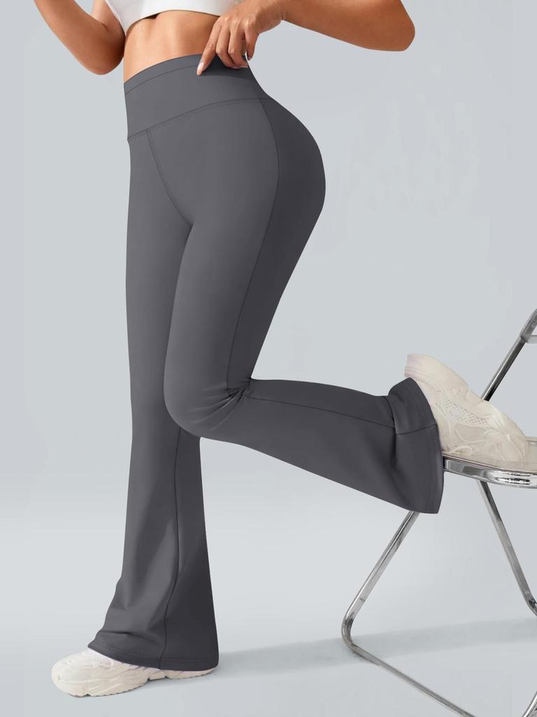 Ladies' high waisted flared pants, fashionable flared pants are suitable for an active lifestyle.