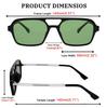 [FEISEDY] Men's Vintage Square Large 70s Flat Aviator Sunglasses, Popular with Men and Women, UV Cut Lenses, Stylish Metal Design B2752