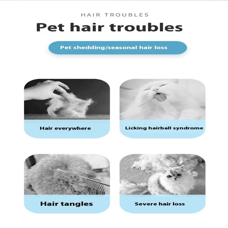 Dog Cat Metal Double Row Teeth Brush Grooming Hair Comb Fur Rake Tool Useful Dog Fur Grooming