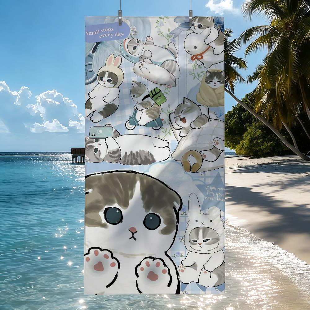 Cartoon cute M-mofusand Towel Drying Bath Towel Applicable To Light Swimming Camping Yoga Beach Out