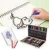 Washable Art Painting Set 180Pcs Watercolor Pen Set Cartoon Drawing Kit  Christmas Gift