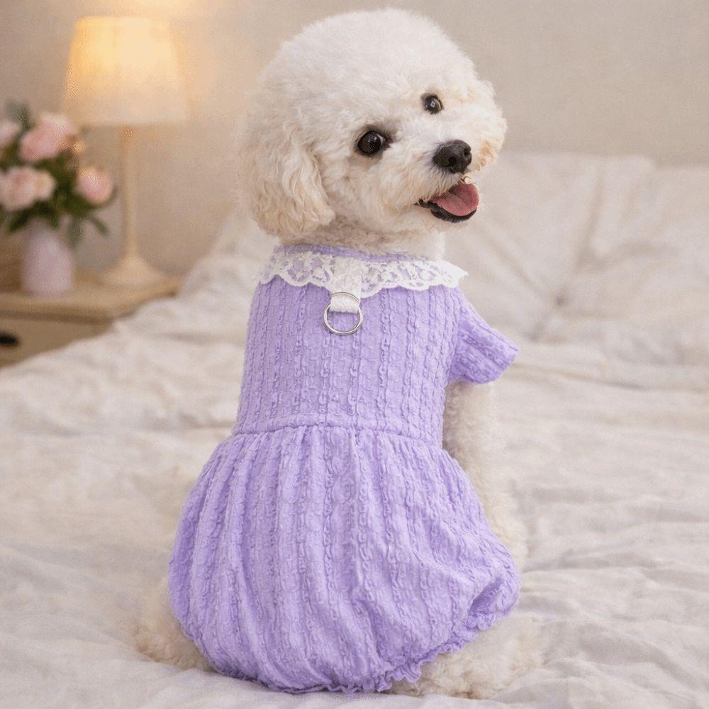 Comfortable Puppy Princess Dress Thin Breathable Dog Tutu Skirt Pet Clothing  Photograph Prop