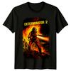 Exterminador 2 (1984) Camiseta 100% Algodão Inspirada em Cartaz de Filme Camisetas Masculinas Top Camiseta Retro Anos 80