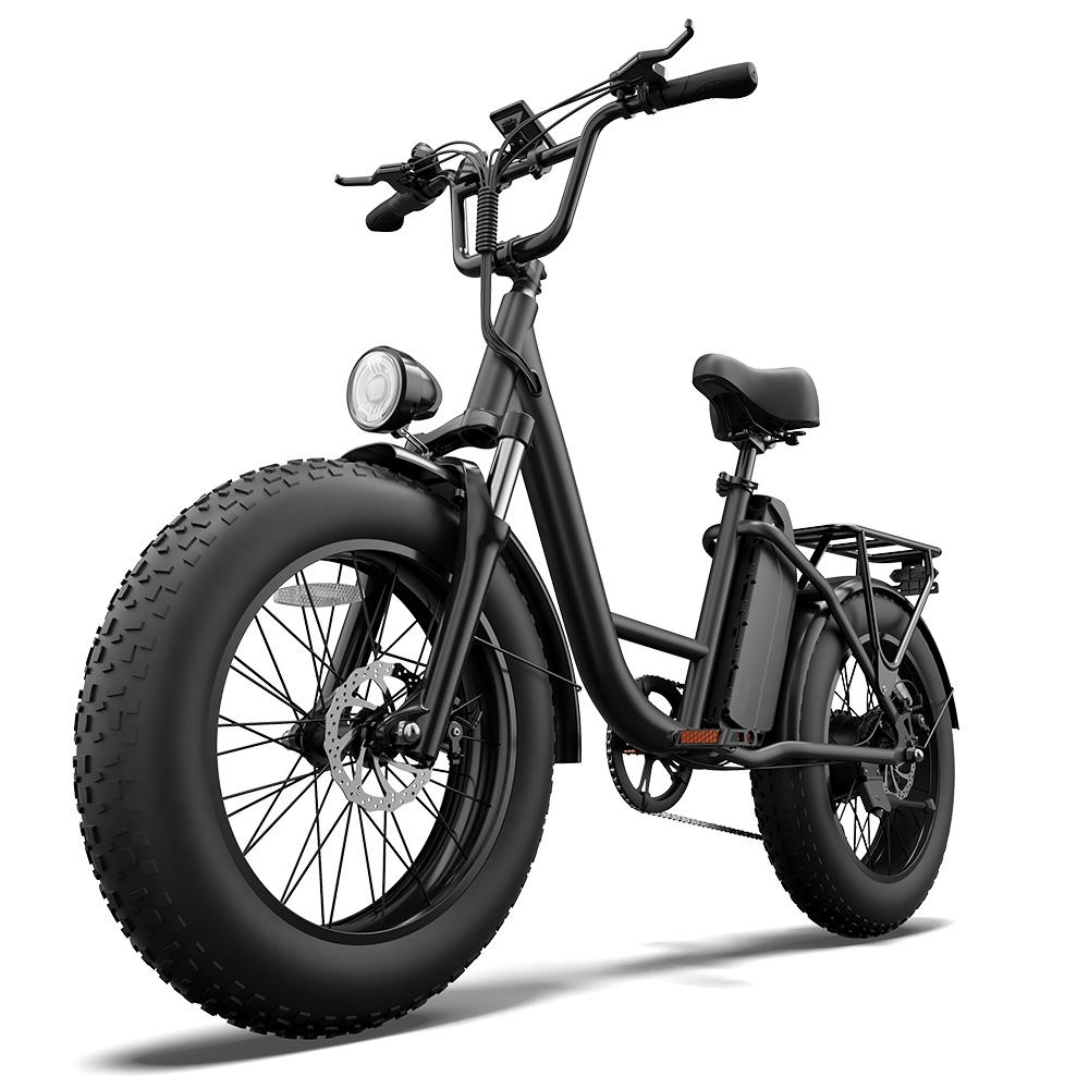 Bicicleta Eléctrica Urlife E26 Pro Motor de 750W Rueda Gruesa de 20" Plegable Bicicleta Eléctrica 7 Velocidades Frenos de Disco Doble 48V 15.6Ah Carga Máxima 120Kg
