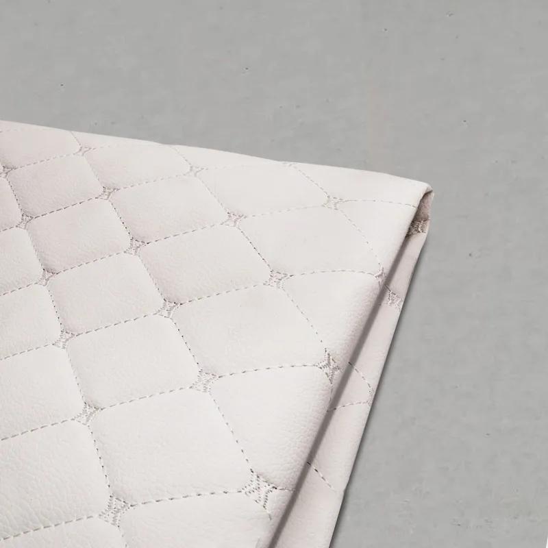 100x140cm Embroidery Quilted PVC Leather Fabric for Car Floor Mat Seat Decoration Faux Leathers Upholstery Wall Craft Material