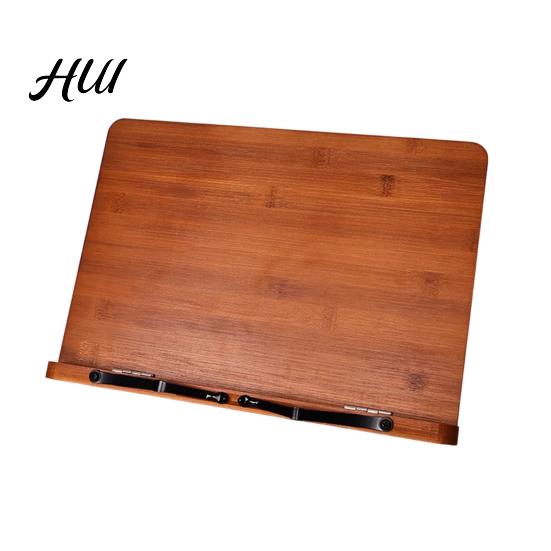 Anti-fatigue Reading Stand Bamboo Book for Kids, Adjustable Foldable Rack Computer Children, Multifunctional Desktop Holder Textbooks Portable Desk