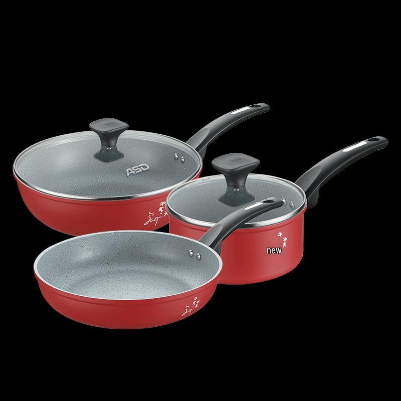 ASD Non-stick Maifan Stone 3-Piece Cookware Set