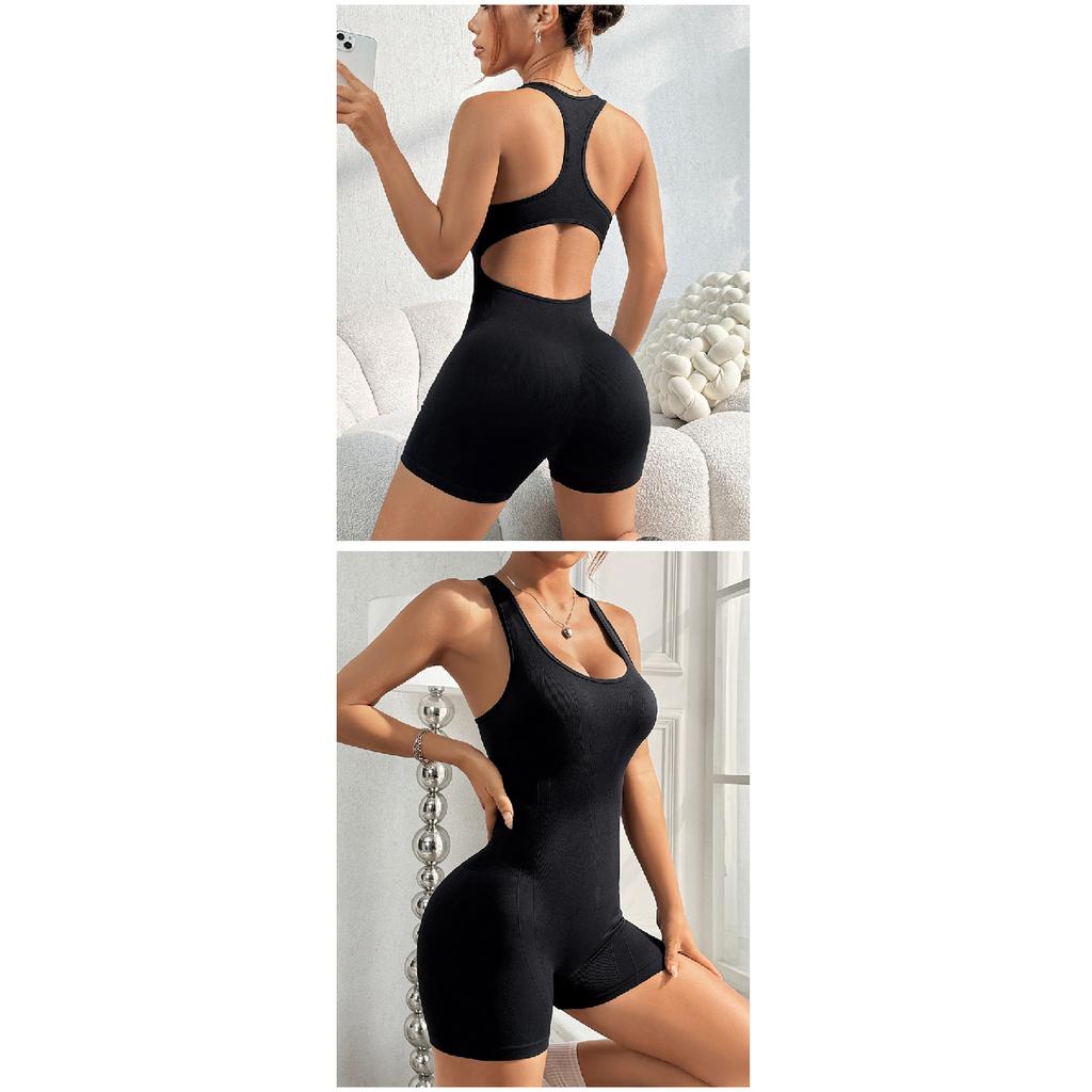 New Back Hollow Integrated Jumpsuit Seamlessly Slimming High-End Fitness Yoga Suit Jumpsuit For Women