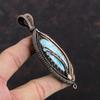 Larimar Pendant Copper Wire Wrapped Pendant Unique Style Pendant Handmade Genuine Gemstone Pendant Copper Wire Wrap Jewelry Anniversary Gift