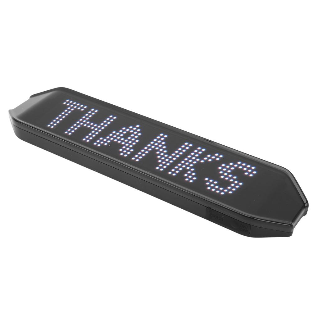 225 X 55 X 15mm Color LED Sign 4 Modes APP Control Programmable Bike Turn Signals USB Charging