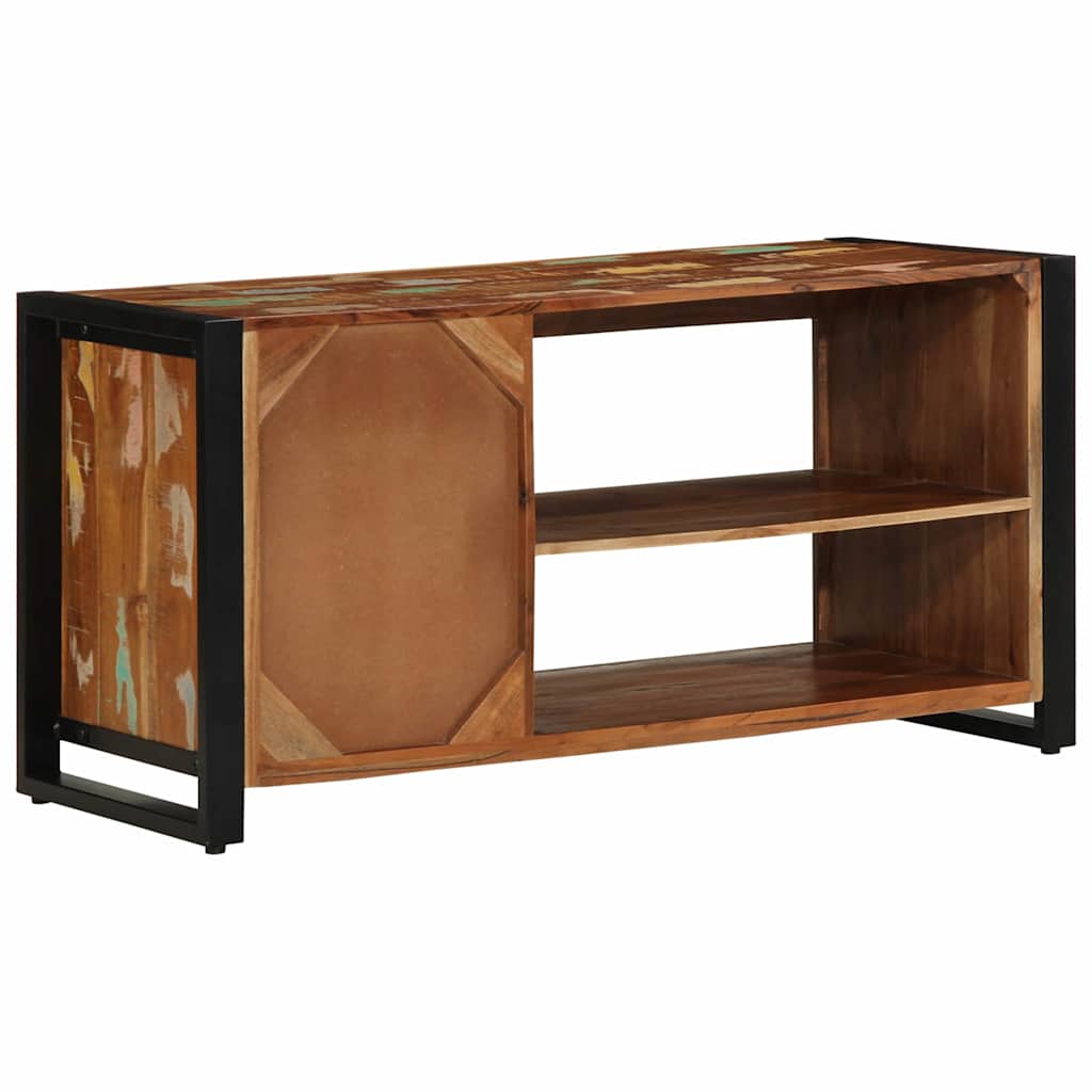Shoe Bench Multicolour 100 X 40 X 50 Cm Solid Reclaimed Wood