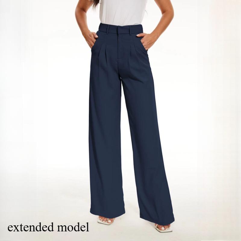 

GMXIA Жіночі Модні Повсякденні Однотонні Штани та Капрі з Принтом з Високою Талією XXXXXL темно-синього кольору