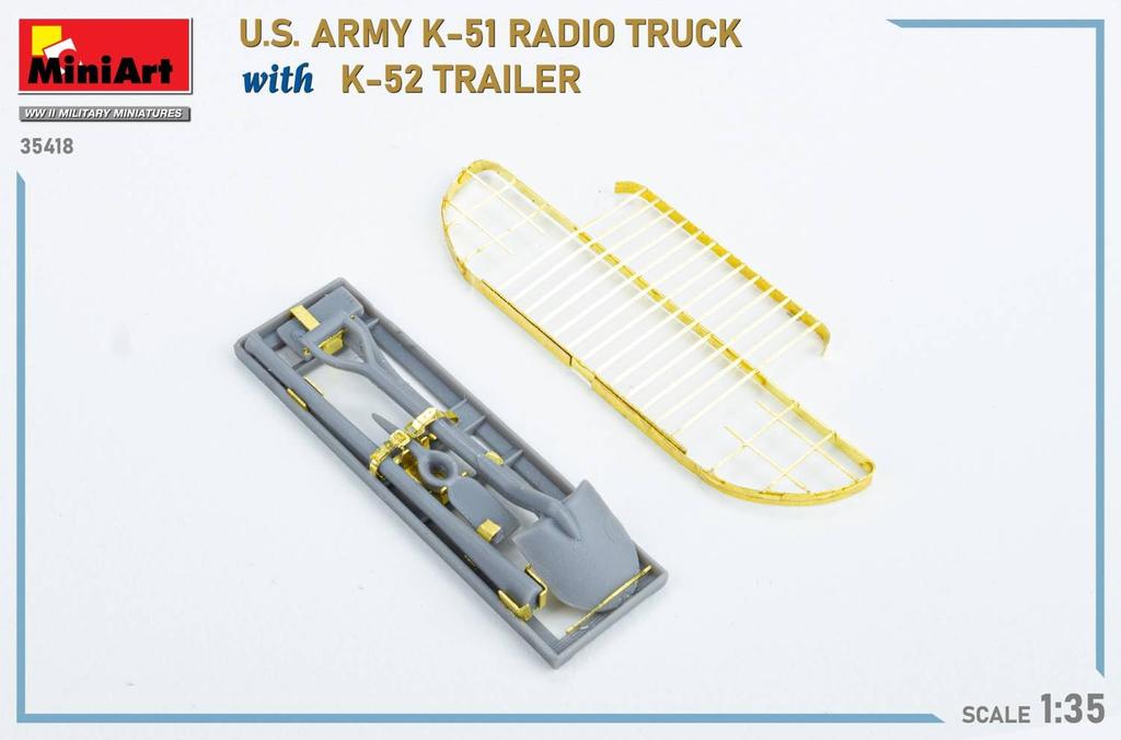 Miniart Scale American Radio Truck and Trailer Interior Kit Plastic Model Kit MA35418 1/35 K-51 K-52