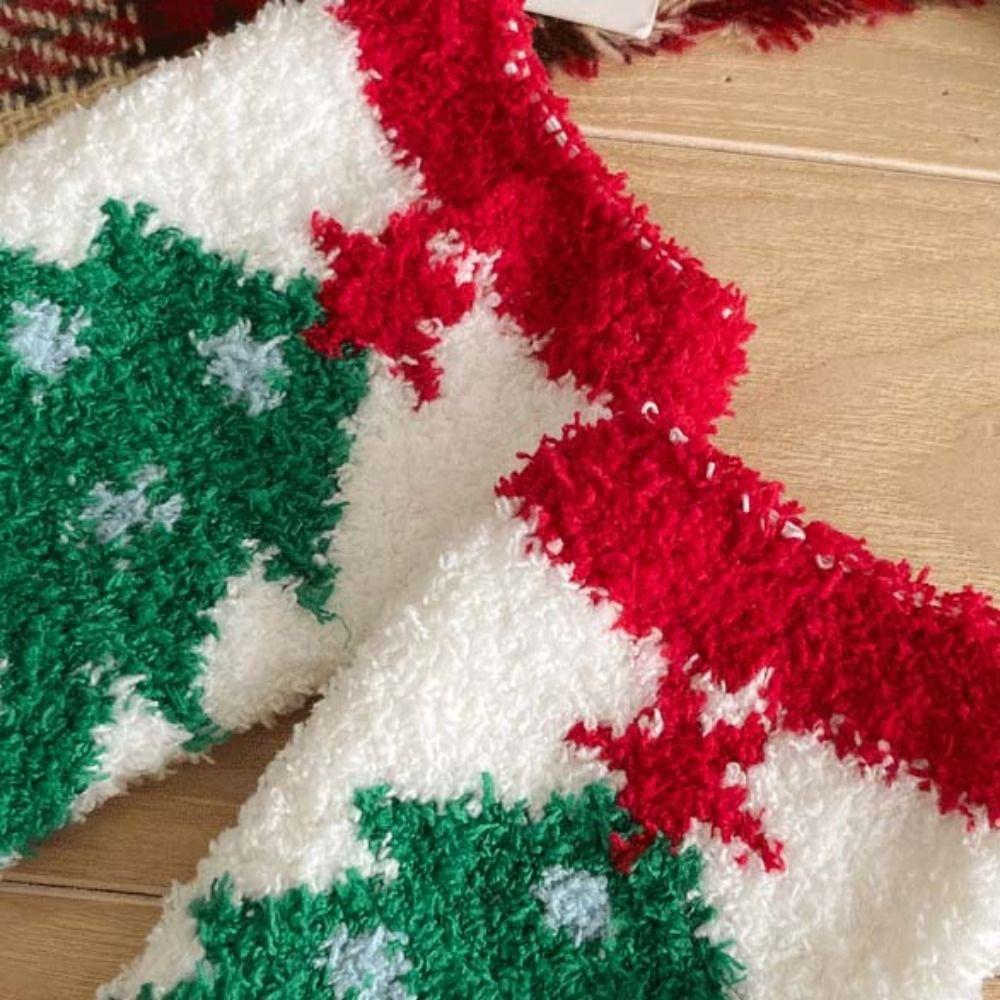 Santa Claus Christmas Socks Cartoon Floor Sleep Socks Comfortable Women Hosiery  Ladies