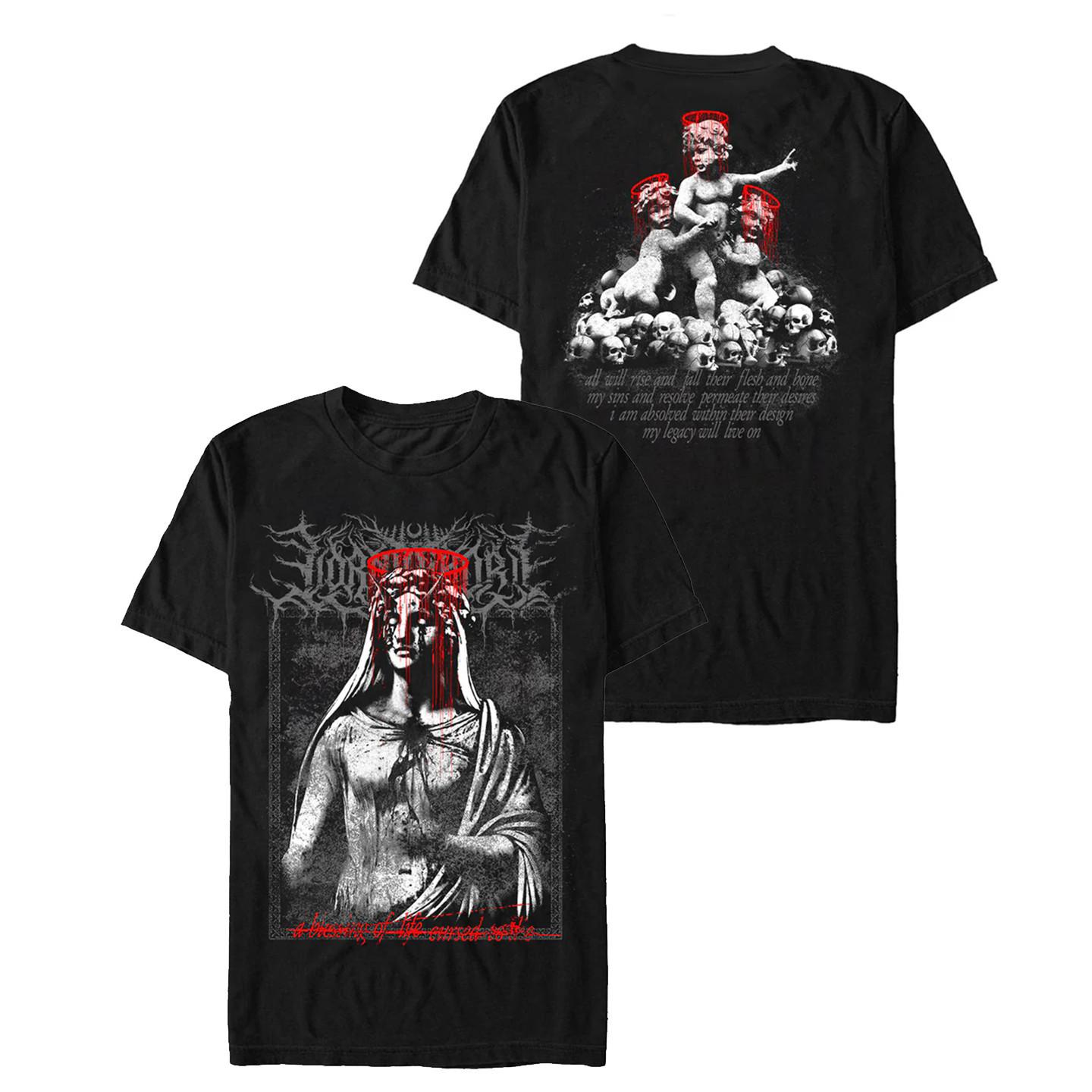 Ronna Coast Band Death Metal Style Rock Dark American Loose Mens and Womens TShirt Short Sleeve S