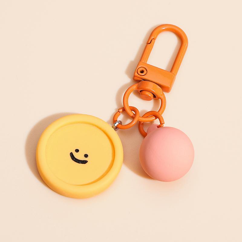 

Keychain Set Candy Keyrings Chain Gitfs girls Colorful Decorative Pendant Resin Key Holder Heart Ring DIY Jewelry Accessories оранжевый