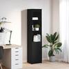 VidaXL High Buffet Black Oak 37.5x35x180 Cm Engineered Wood, Cabinet, Sideboard, High Storage Cabinet, 861671