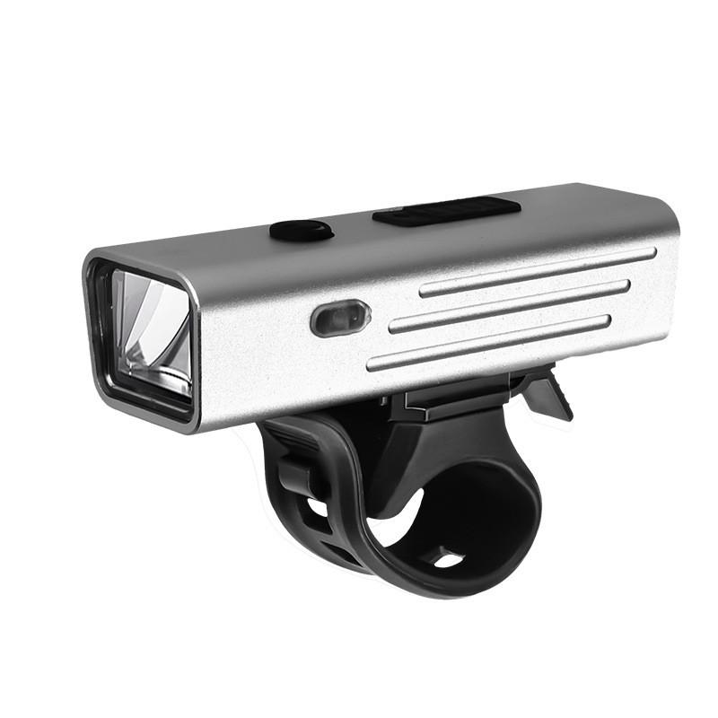 

Bicycle Light Usb Rechargeable Led Front Lamp For Night Riding Outdoor Cycling Gear Silver