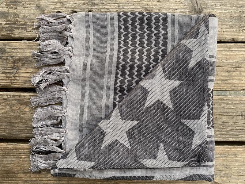 Military Camouflage Tassel Scarf - Outdoor Arab Shawl, Headscarf for Spring & Summer