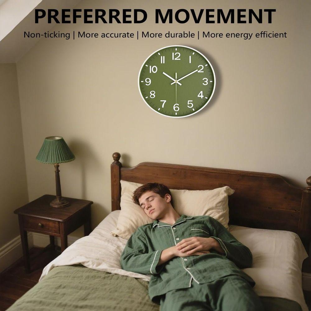 Round Quartz Wall Clock Silent Mute Clock Living Room Decoration Wall Clock  Office