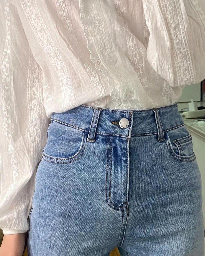 Women's Fashion High-Waisted Micro-Flare Jeans - Summer Thin, Elastic, and Versatile Design