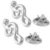 2Pcs Novelty Lapel Pins Music Note Brooch Pin Badge Button for Clothing Bags Backpacks Jackets Hat