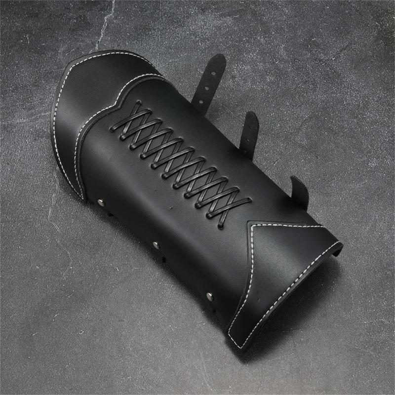 Embellished Leather Armband Adjustable Arm Guard For Men Women Unisex Rock Style Wrist Accessory