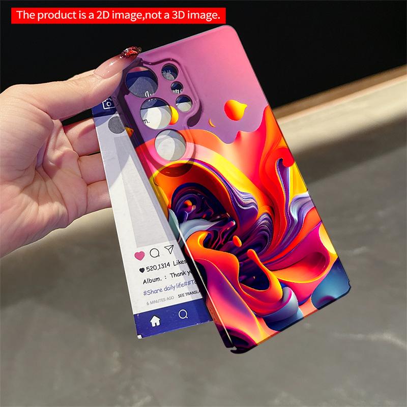 2DFlat Samsung phone case Vibrant Fluid Waves Abstract Design Applicable to Galaxy S23 S24 S25ULTRA S26 A12 A14 A15 A16 A54 A55