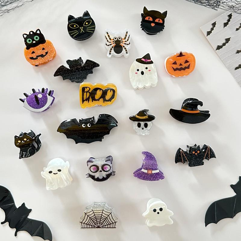 Pumpkin/Ghost Halloween Theme Hair Claw Clip Holiday Party Headwear Hair Claws For Hair Diy Accessory Hair Styling