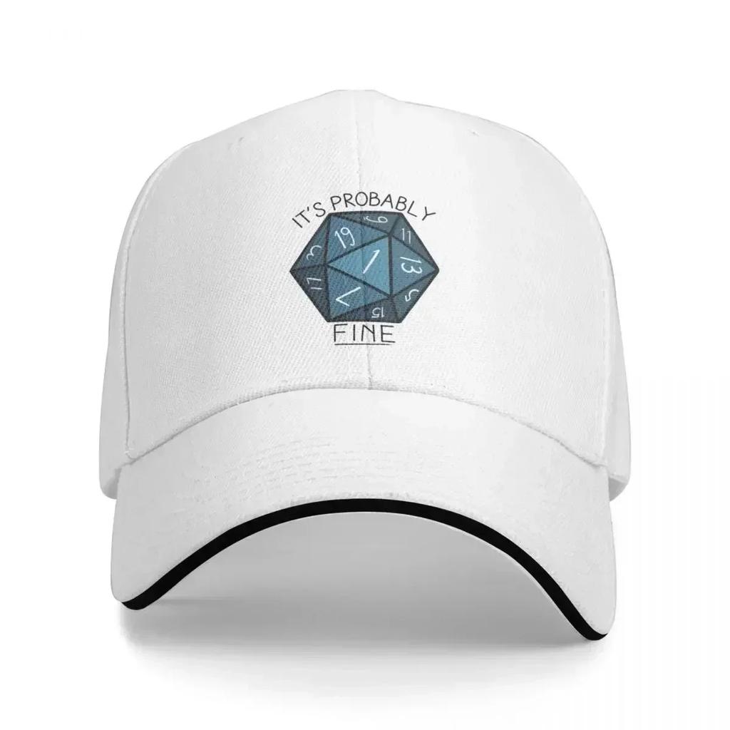 Its Probably Fine Natural  DnD Baseball Cap F Beach Outing Hats Woman Mens