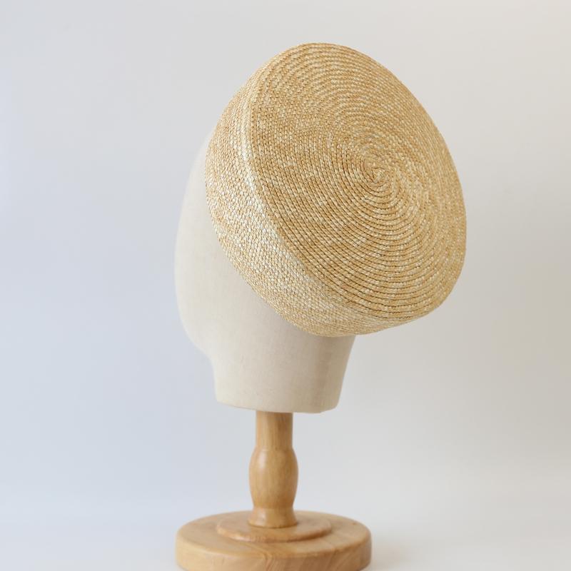 100% Natural Flat Straw Beret for Men Women Summer Beach Party Tablet Sun Hat Israel Islam Cap Japanese Hat