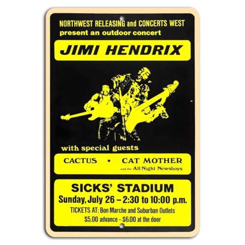 Experience Hendrix Rocking Sicks Stadium LiveAluminum 20x30cm(7.8x11.8inch)
