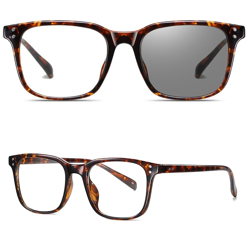 

FEISEDY Blue Light Blocking Photochromic Fashion Blue Light Blocking UV 21g PC B1357 Glasses, Sunglasses, Glasses, Glasses, Non-Prescription,