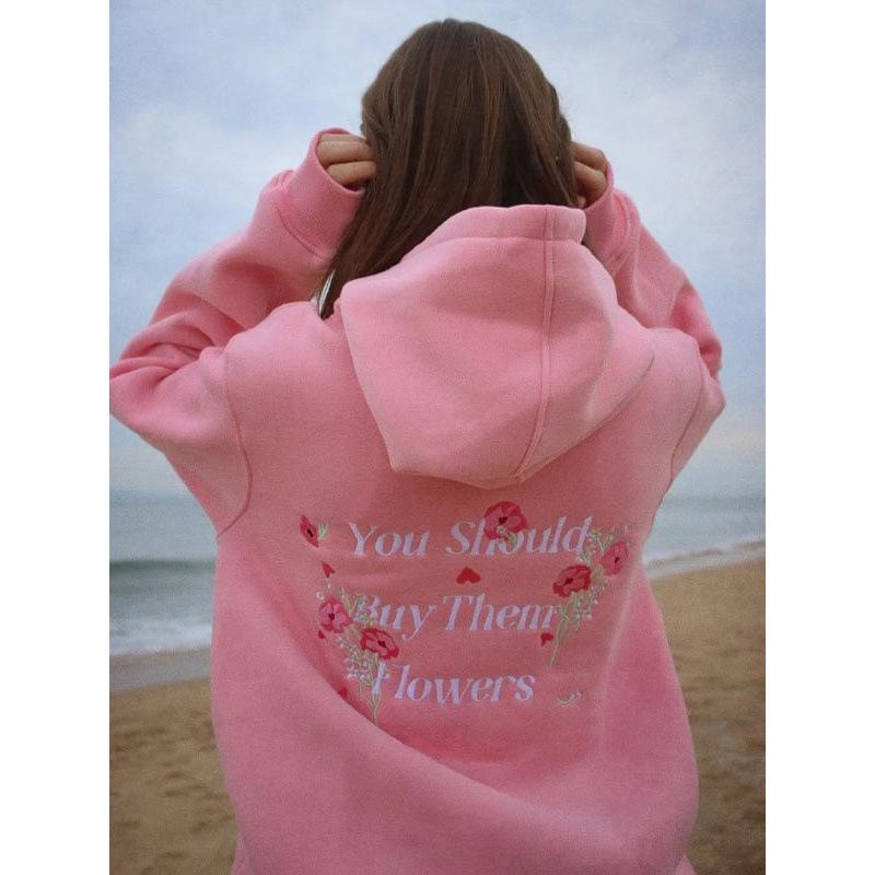 Women's Cross-Border Printed Hoodie - Long Sleeve, Versatile Pullover for Spring/Autumn 2025