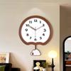 This Wall Clock Is a Modern, Creative and Personalized Quartz Clock for Home Use In the Living Room with a Simple Cream Style