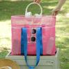 Foldable Mesh Shoulder Bag Light Weight Toiletry Storage Bag Reusable Swimming Handbag  Outdoor